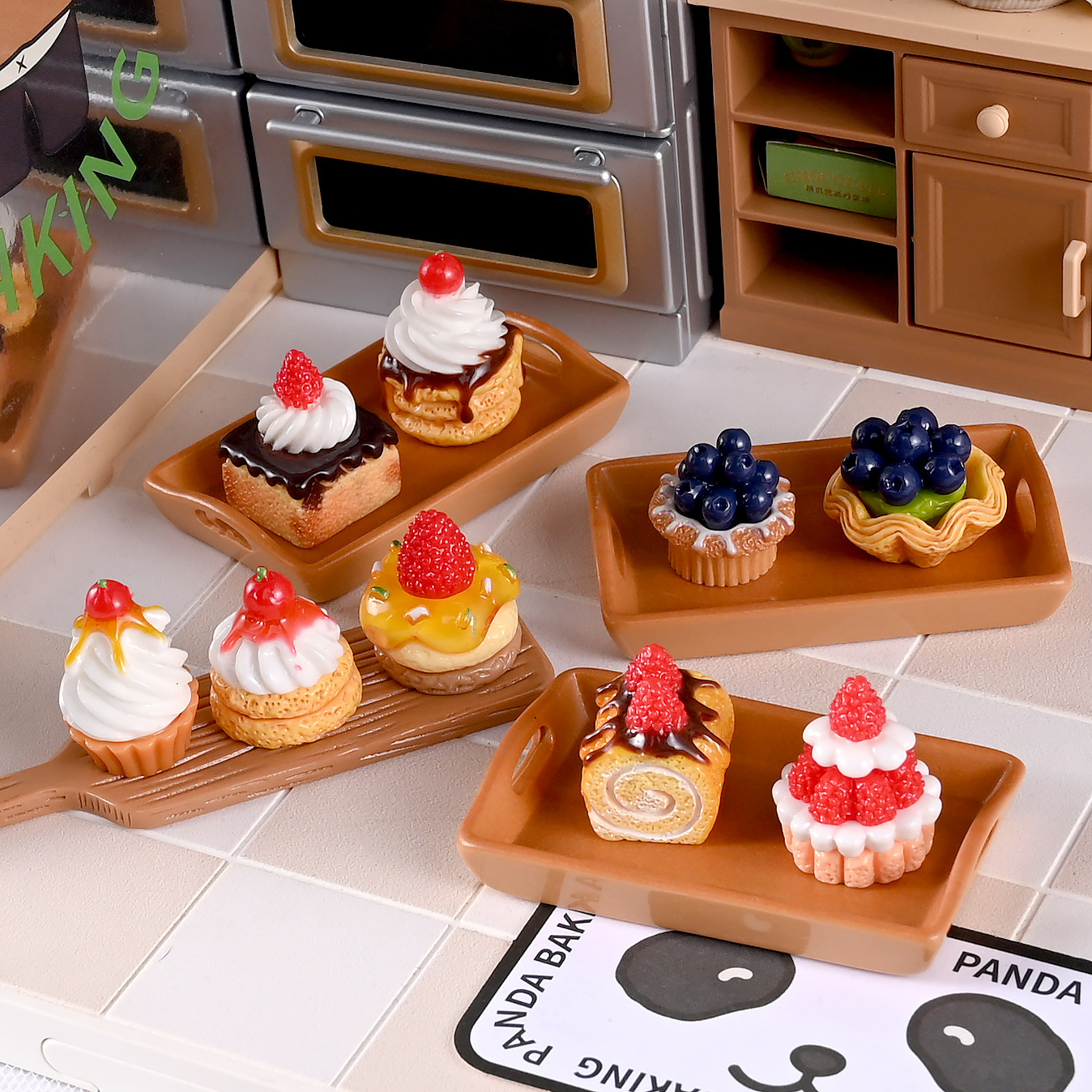 Simulated Food Toy Cake Cream Glue Accessories Dessert House Ornaments Resin Small Cake Kidsren's Headwear Hairpin Accessories