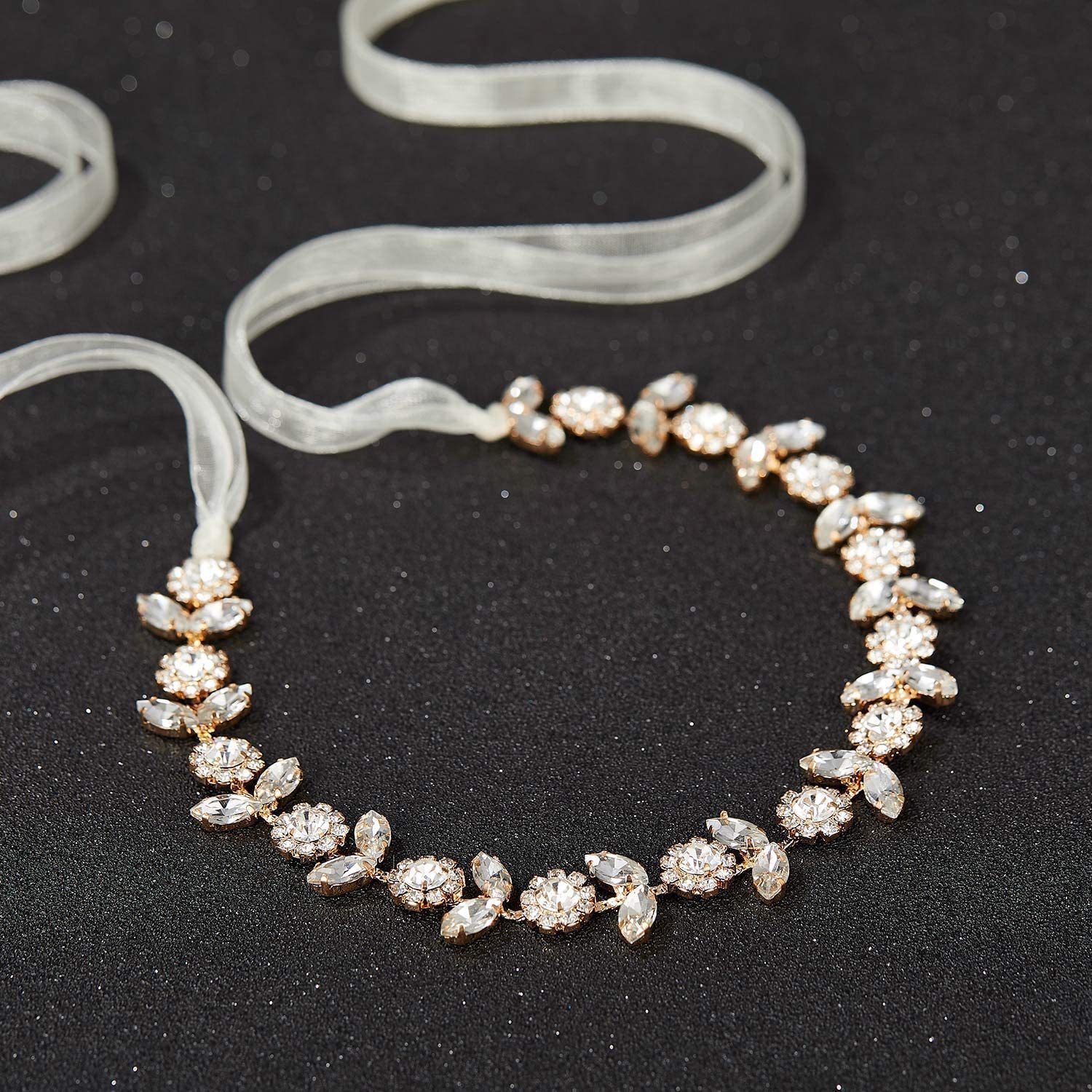 110g Weight Fairy Style Classic Style Women'S Leaf Artificial Crystal Jewelry Headband
