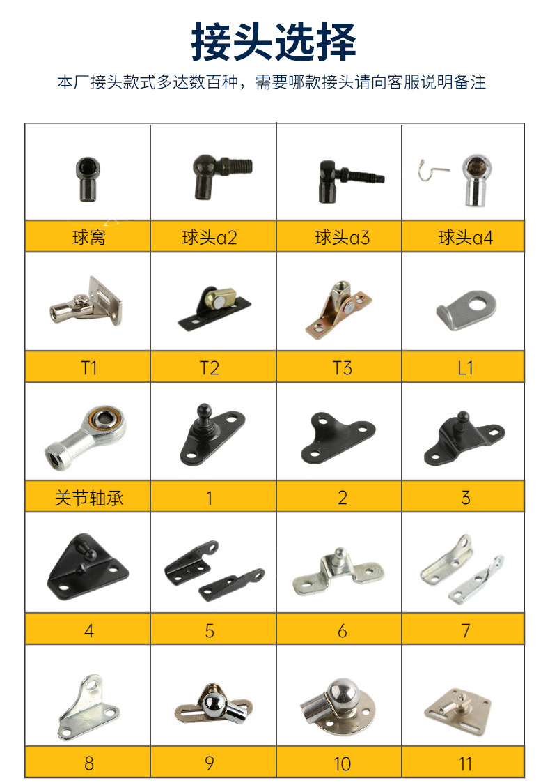 Factory spot outdoor trash can buffer car tail box lid strut Machine cover rear door Pneumatic Spring