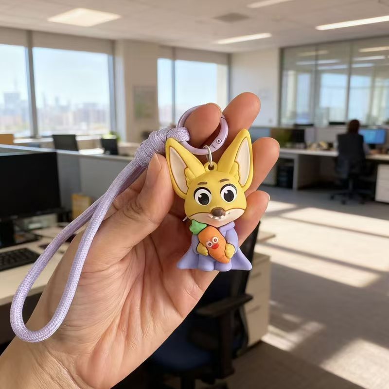 Trendy Cross-Border Zootopia Plush Keychain Accessories Cartoon Figurines Wholesale