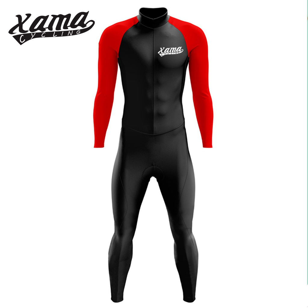 XAMA Men's Long Sleeve Long Pants Cycling Jumpsuit – Autumn Mountain Bike Bicycle Apparel_voghion.com