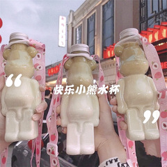 Creative violent bear block storage bottle DIY trendy fun LEGO block storage portable high-quality decor star bottle