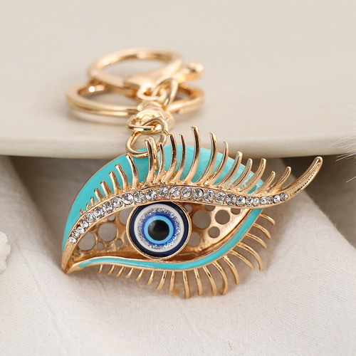 Creative blue eyes wholesale bags hang act the role of eye of the demon key hang metal small adorn article