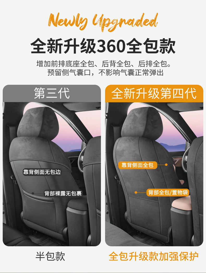 26 models of BYD Seagull car seat covers, suitable for all seasons, with full coverage and a suede-like finish