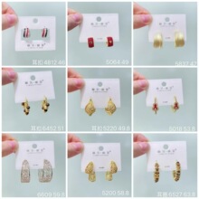 丽银饰品2025秋冬圆形耳扣耳环欧美时尚925银针女金属风气质耳饰