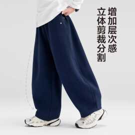 男童裤子春秋款儿童运动裤秋装2025韩版新款中大童洋气弯刀裤