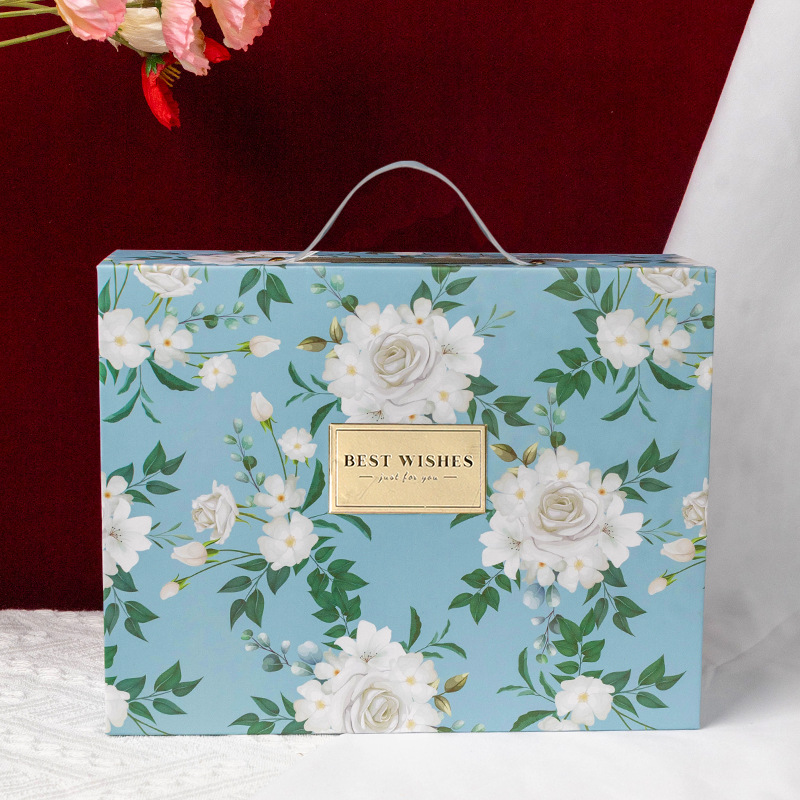Caja de Regalo de Alta Gama 2025, Caja de Regalo Portátil, Caja de Embalaje con Tapa Abatible para Dulces de Boda, Caja de Regalo de Cumpleaños al por Mayor