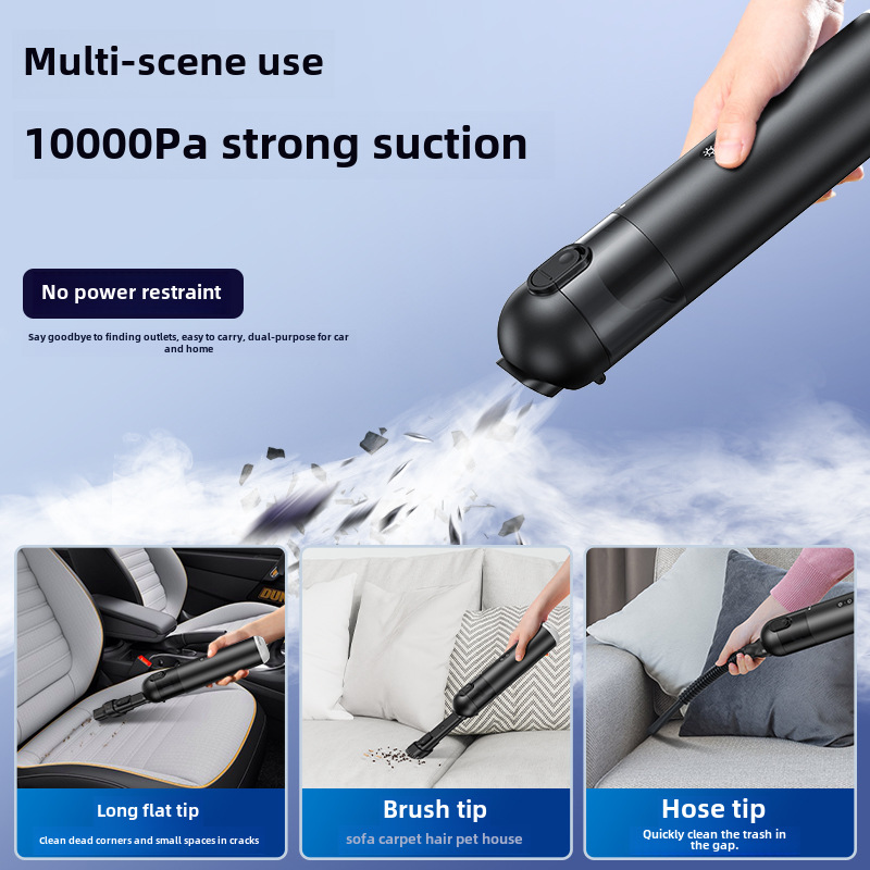 Nouvel aspirateur de voiture multifonctionnel à coque métallique P17 10 kPa aspiration extérieure soufflage et charge aspirateur de voiture intégré_voghion.com