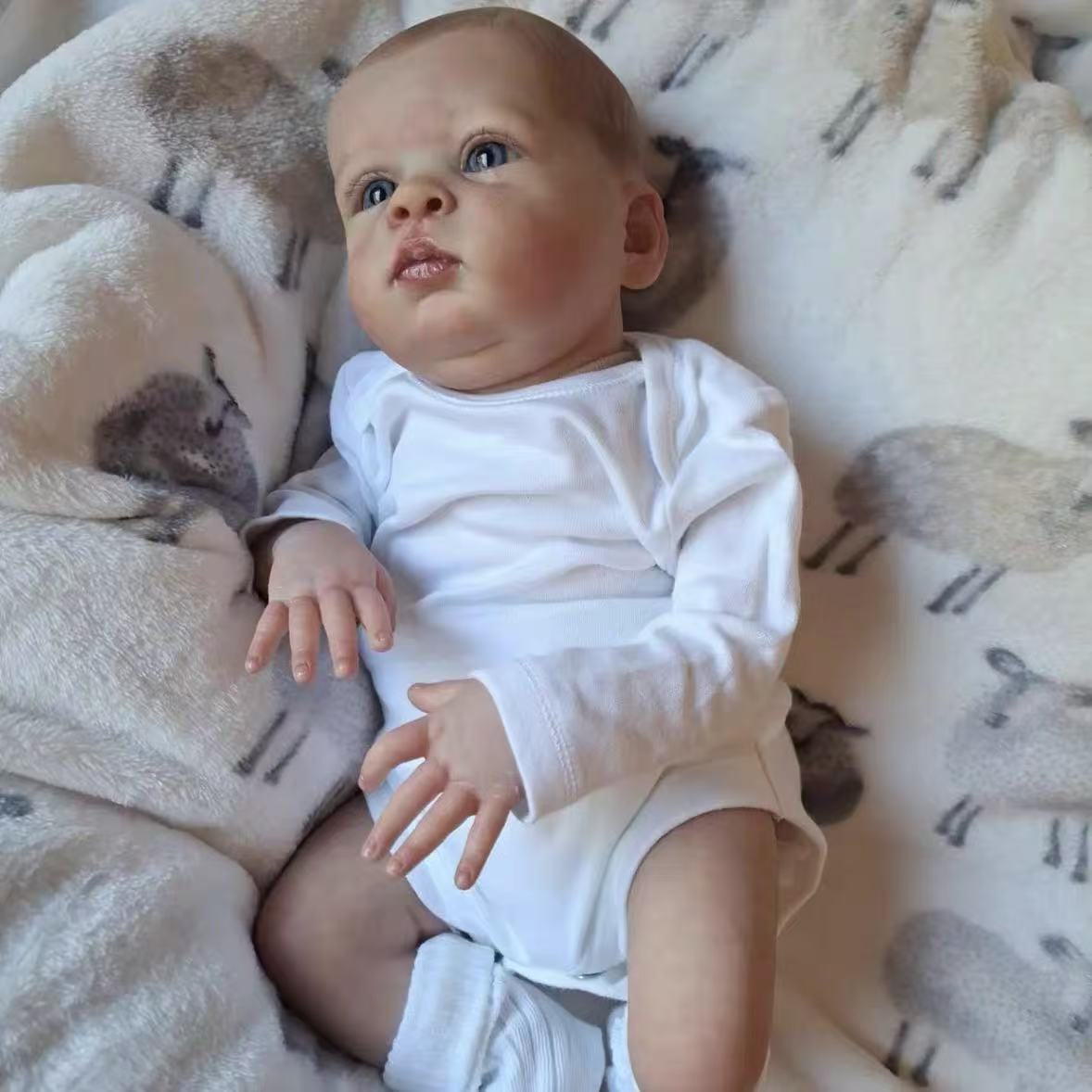 Muñeca de juguete de simulación de renacimiento de 19inch, muñeca de juguete de simulación única original de exportación de comercio exterior OSKAR