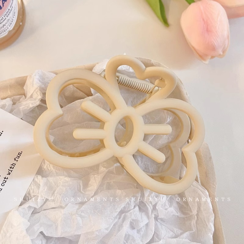 可爱爱心抓夹女新款爆款高级感盘发鲨鱼夹发夹子发卡头饰|undefined