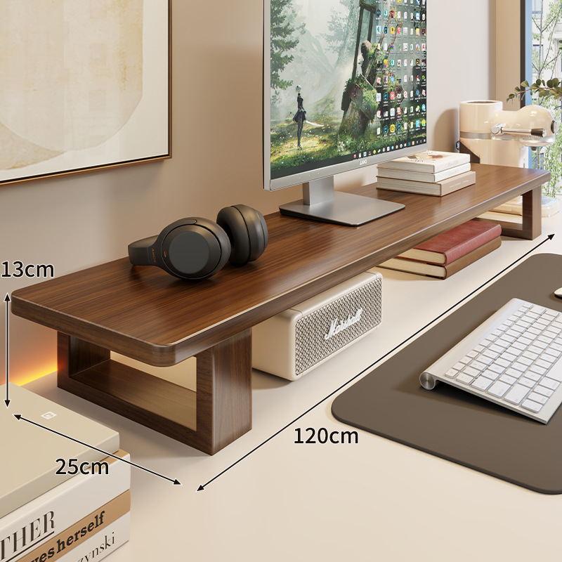 Soporte Elevador para Monitor de Madera MDF para Oficina y Escritorio