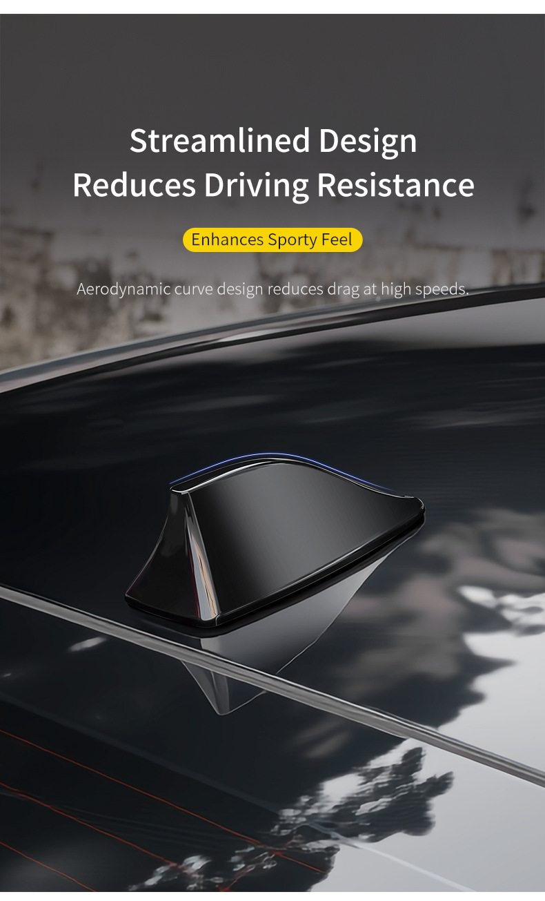 Cross-Border Hot-Selling Universal Car Shark Fin Antenna Roof Decoration, No-Drill Installation, Built-In Chip, Direct Sales from the Manufacturer