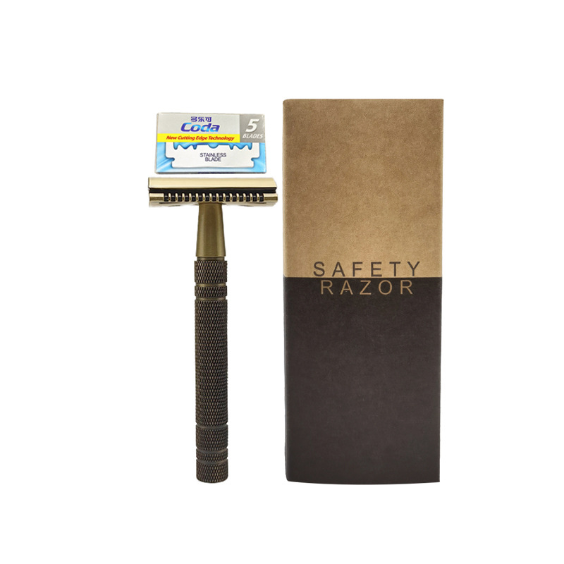 Bronze brass double-sided old-fashioned razor