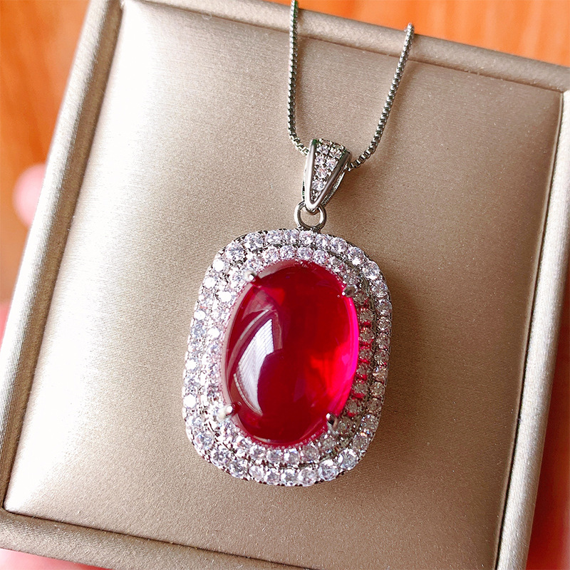 Zhuang Sheng joyas de cobre inferior de oro de hielo plantación fluorescente denier superficie lisa temperamento brillante traje de piedra principal 13*18