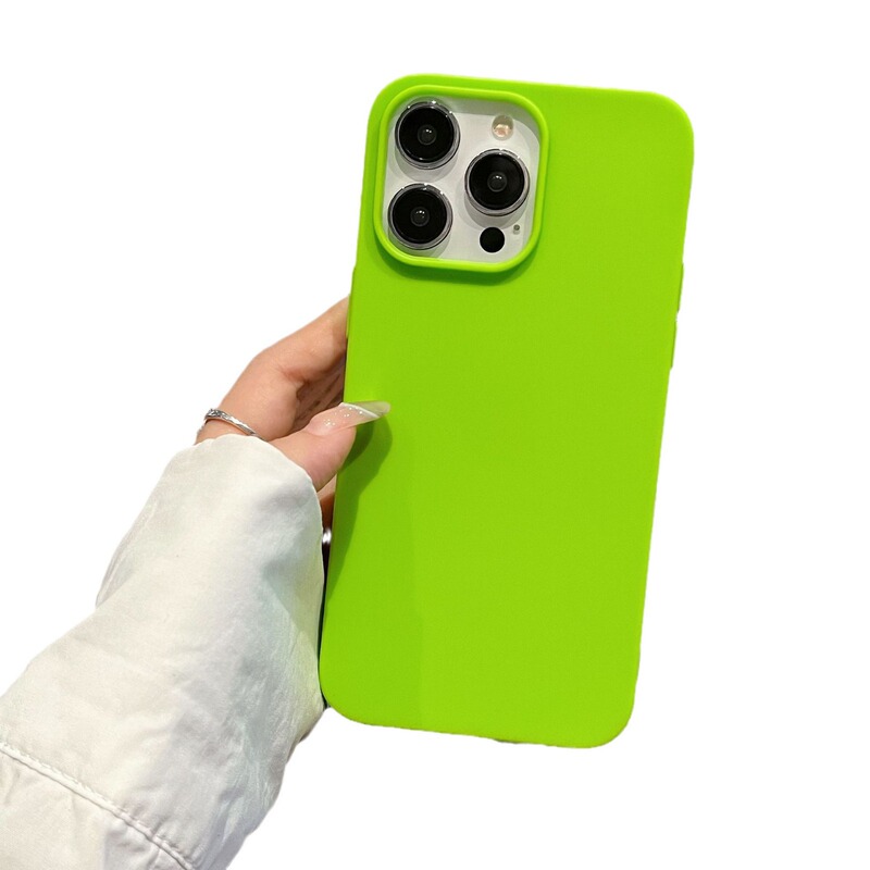 つや消し大穴 iPhone16/15 シンプルな携帯電話ケース Apple 14PROMAX 落下防止ソフト保護カバー|undefined
