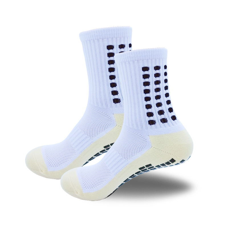 Calcetines de fútbol transpirables para hombre hasta media pantorrilla, antideslizantes, para jóvenes, con absorción de impactos y absorción de sudor, para cama elástica de béisbol, parte inferior de