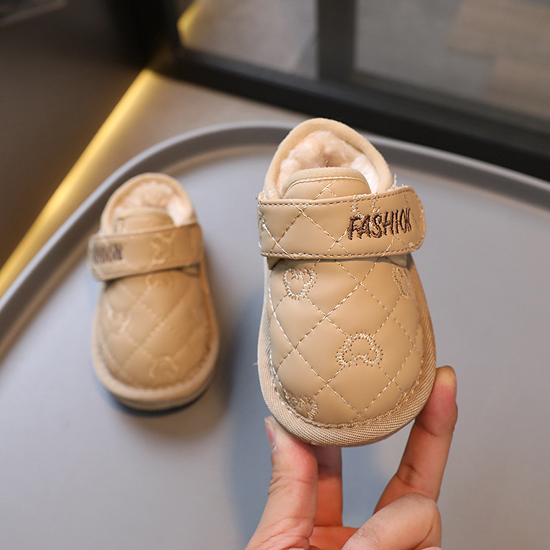 Téli új gyermek pamut női hócipő plüss baba meleg sétacipő_voghion.com