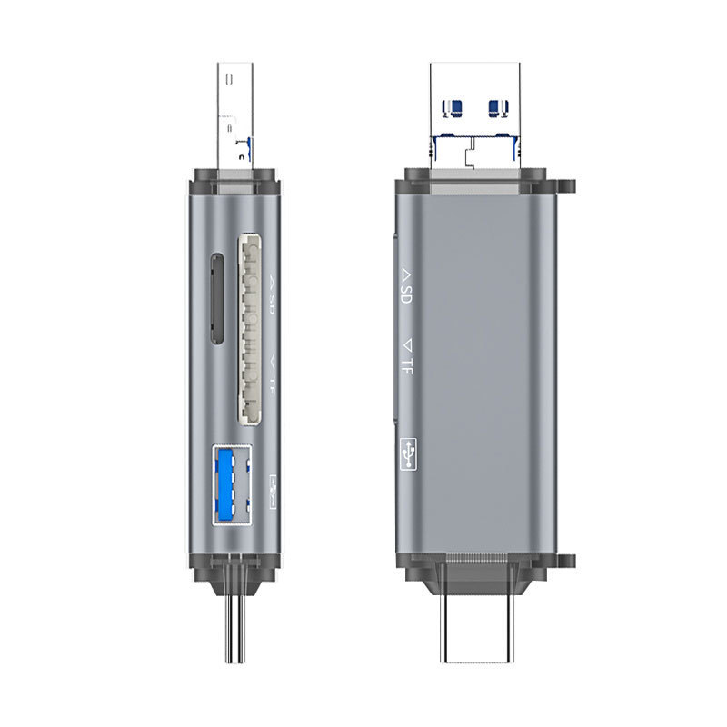 多機能カードリーダーUSB3.0は、コンピュータカメラ監視デュアルカードスロットiOS Type-Cデバイスに対応することができる|undefined