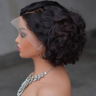 10A 13*4Frontal Loose Wave Bob 100% Human Hair Wigs