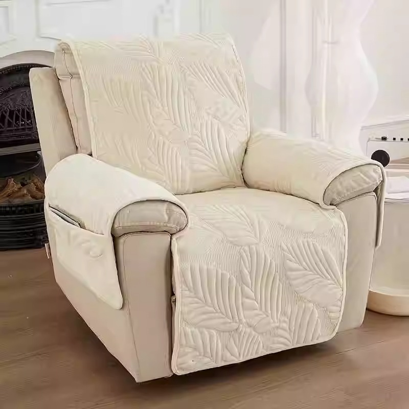 Nordic Leaf Chivas Sofa Cushion Full Cover Four Seasons Universal Non-Slip Electric Recliner First Class Sofa Cover Wholesale