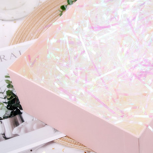 Gift Box Colorful Transparent Color-Changing Fantasy Silk Paper Colorful Glass Fantasy Silk Raffia Filling