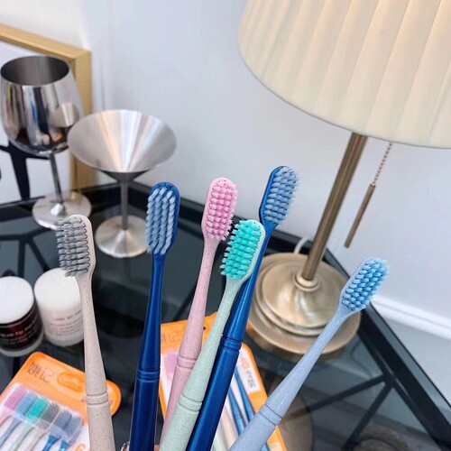2024 New Slender Soft Bristle Toothbrush Gift Travel Toothbrush Set 6 Pack Bulk Wholesale Toothbrush Yao Jitong