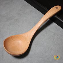 ✅加深日式木勺实木汤勺家用盛粥勺长柄稀饭勺盛汤勺子大号木质无