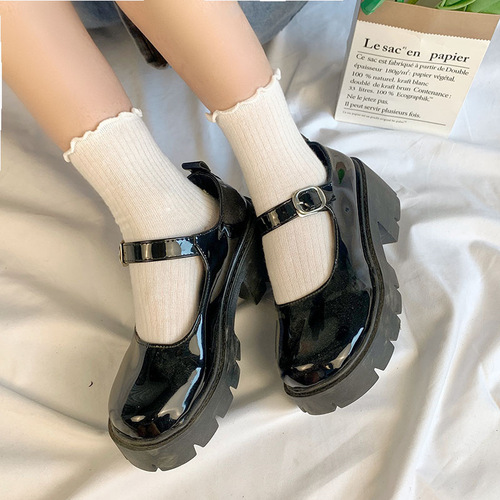 Summer thin solid color fungus rimmed socks women's jk medium tube socks ins trendy Japanese white lace breathable pile socks