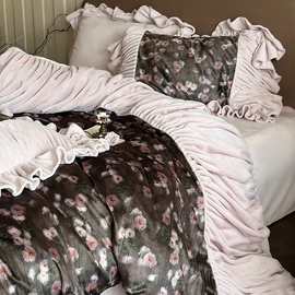 浪漫满屋 法式韩式清新秋冬保暖加厚牛奶绒复古四件套