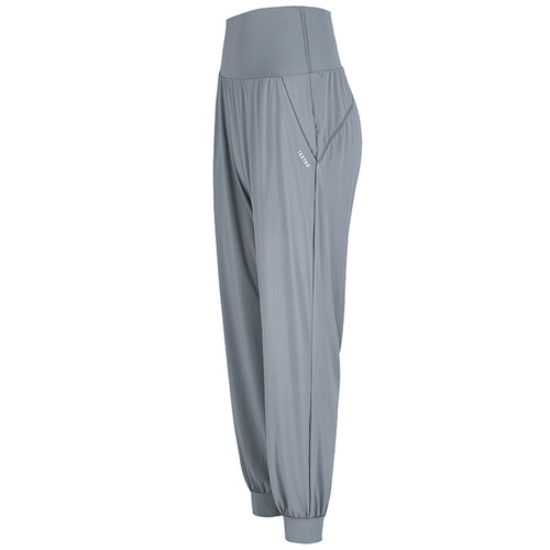 Cross-border belly-controlling high-waisted sports pants, loose, thin, quick-drying and breathable outdoor foot-binding fitness yoga pants for women