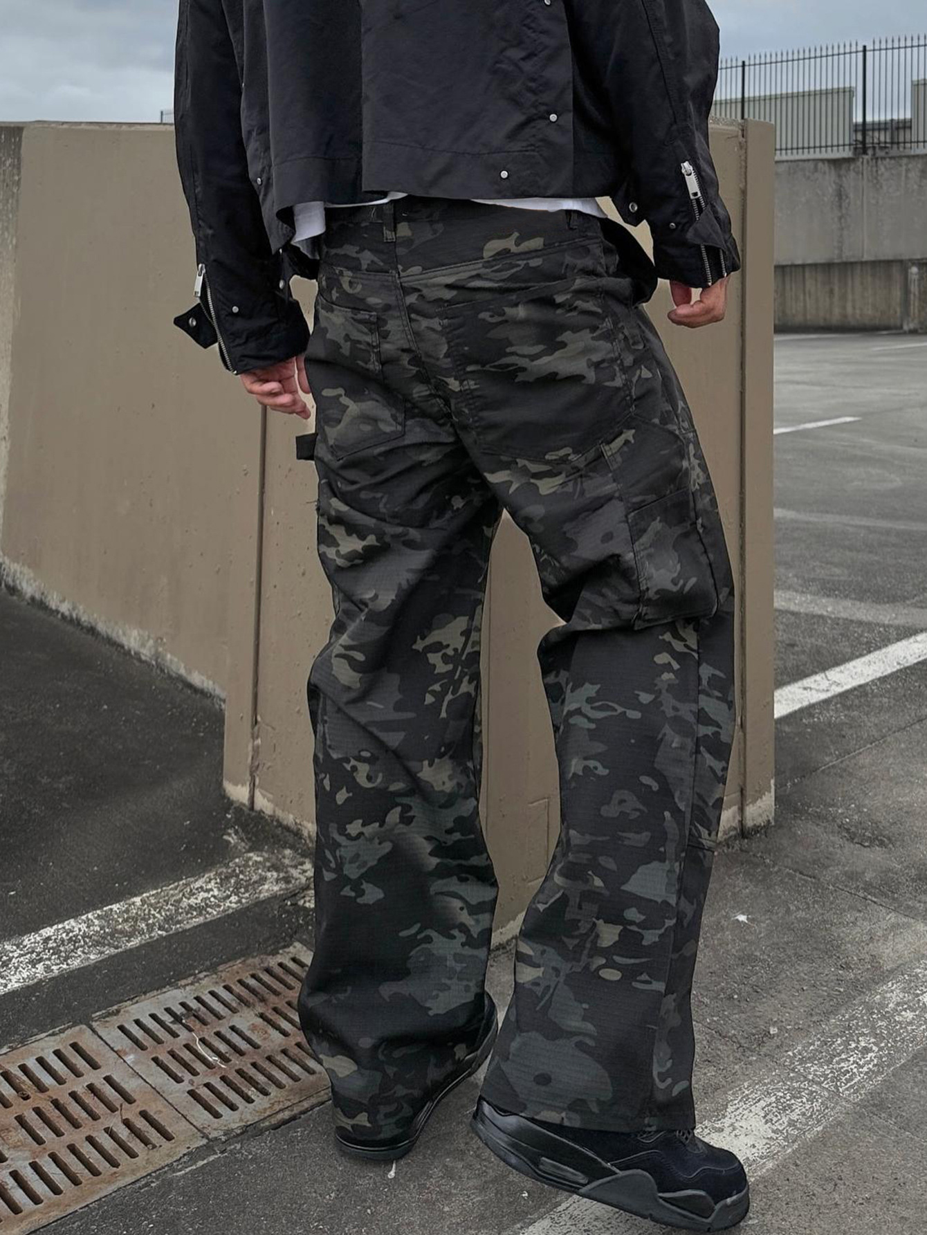 Herren Camouflage Cargohose Locker Geschnittene Arbeitshose_voghion.com