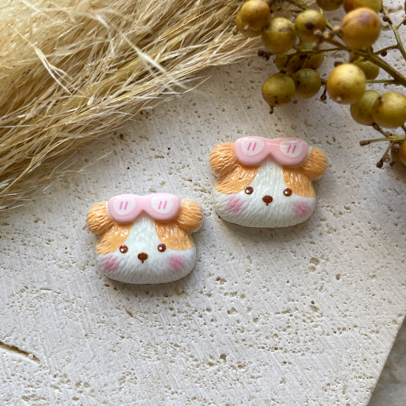 可爱呆萌小狗头树脂配件 diy手机壳洞洞鞋扣发饰装饰材料|undefined