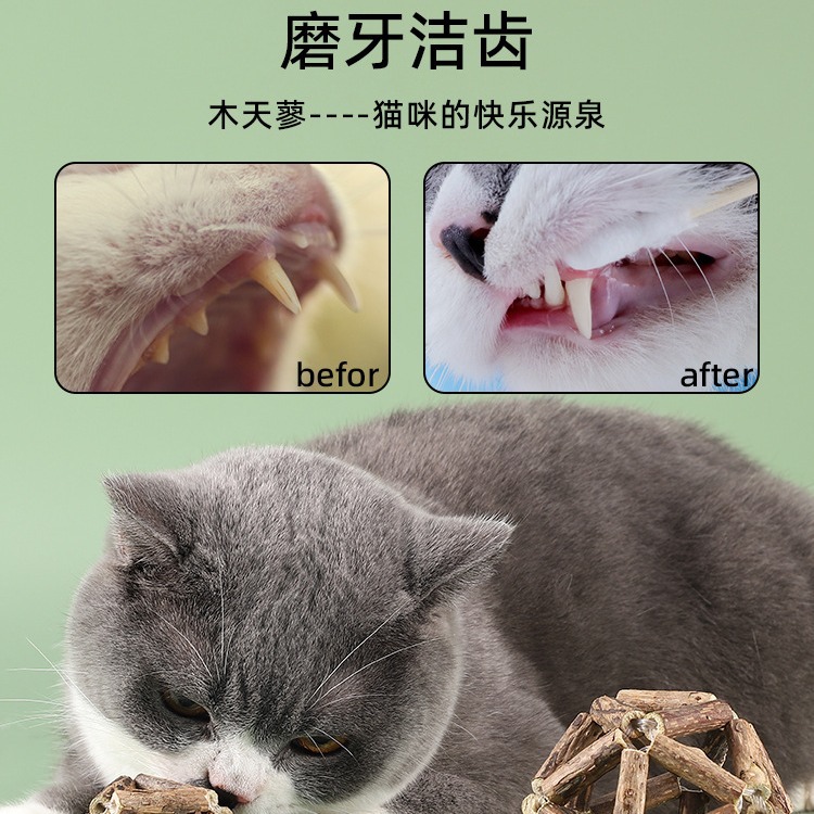 Mutian Polygonum catsum palo de gato divertido juguete para gatos auto-hola bola de hierba para gatos para aliviar el aburrimiento bola de menta gato gato gatito palo molar