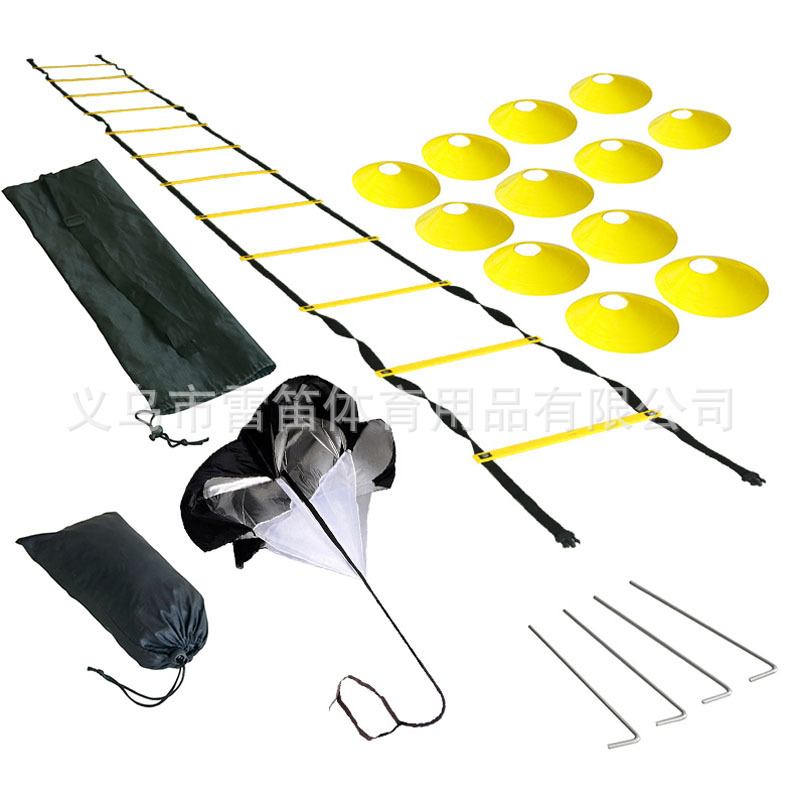 Agilidad escalera traje fútbol escalera de velocidad escalera de salto traje fijo resistencia paraguas signo placa con suelo clavo escalera de salto