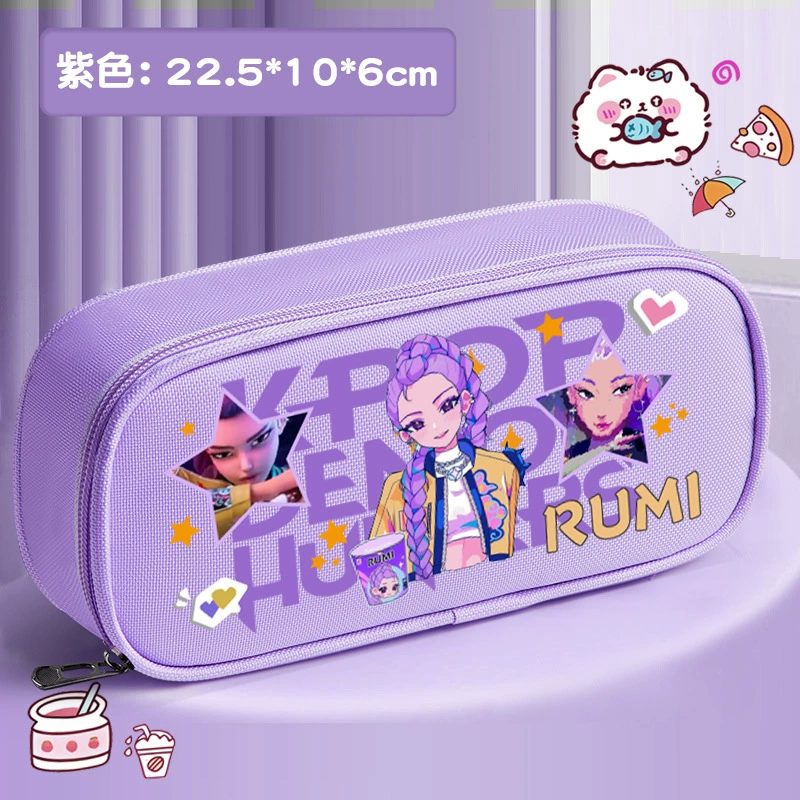Capacious cartoon pencil case for students, oxford cloth