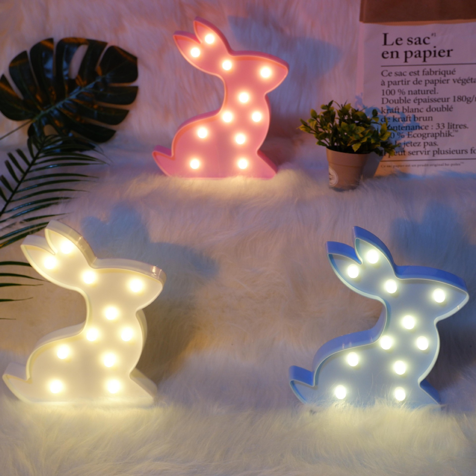 led创意动物造型灯天鹅 独角兽长颈鹿造型小夜灯圣诞节日装饰彩灯