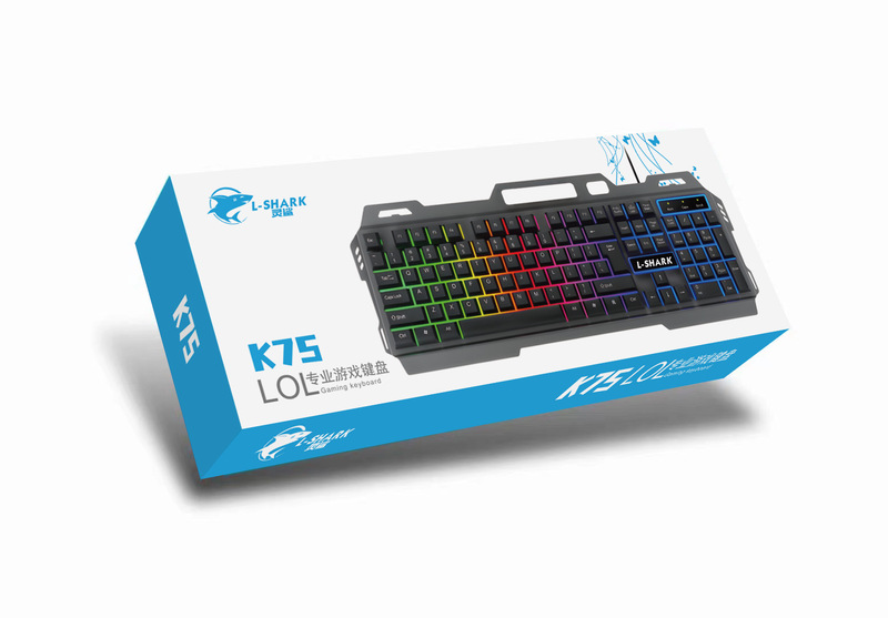 霊サメT750有線発光キーボードマウスセット卸売りバックライト機械手触りゲームマウスセット|undefined
