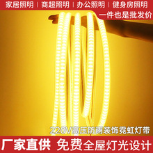 led灯带户外防水高压220V超亮柔性霓虹灯带吊顶和灯槽软灯条批发