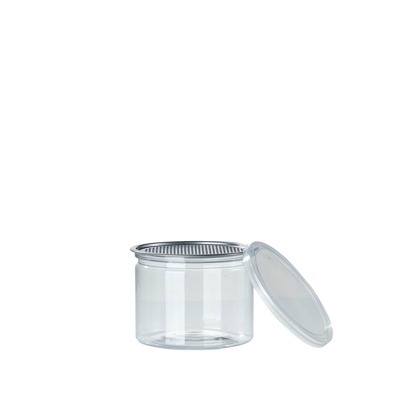 Transparente PET latas al por mayor aperitivos fritos productos a granel latas de nueces botella de plástico de grado alimenticio cubierta de polvo image 6