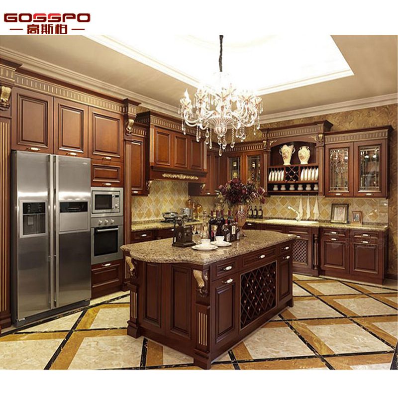 American-Style Kitchen Solid Wood Island Table, Integrated Foreign Trade Cabinets, Quartz Stone Villa Kitchen Cabinets, Whole House Custom-Made American-Style Cabinets American-Style Kitchen Solid Wood Island Table, Integrated Foreign Trade Cabinets, Quartz Stone Villa Kitchen Cabinets, Whole House Custom-Made American-Style Cabinets