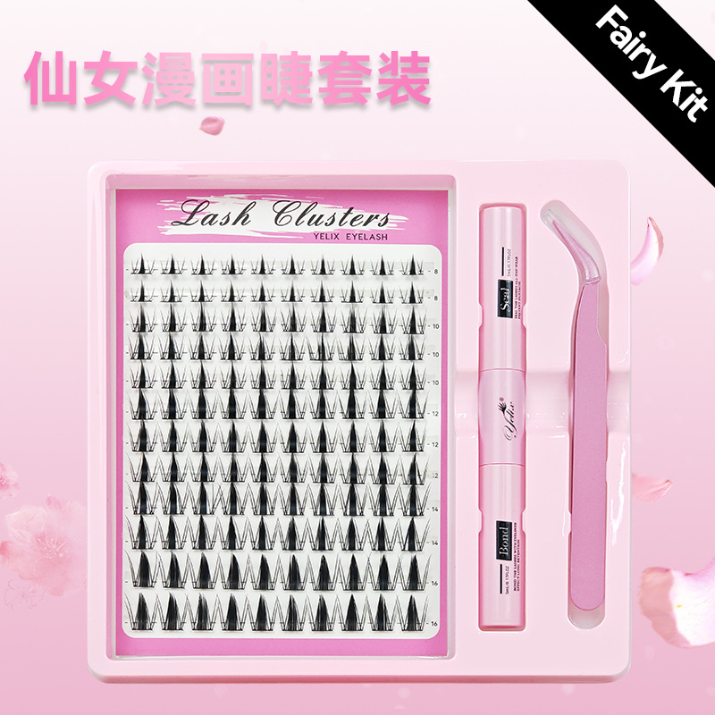 Europeas y estadounidenses falsas pestañas 30D40D50D transfronterizas DIY 32 filas 640 ramas de pelo grueso libro de pestañas de comercio exterior