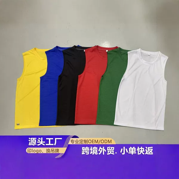 Amazon-style cross-border new outdoor sports casual running fitness vest with horizontal stripes, 155g, customizable logo
