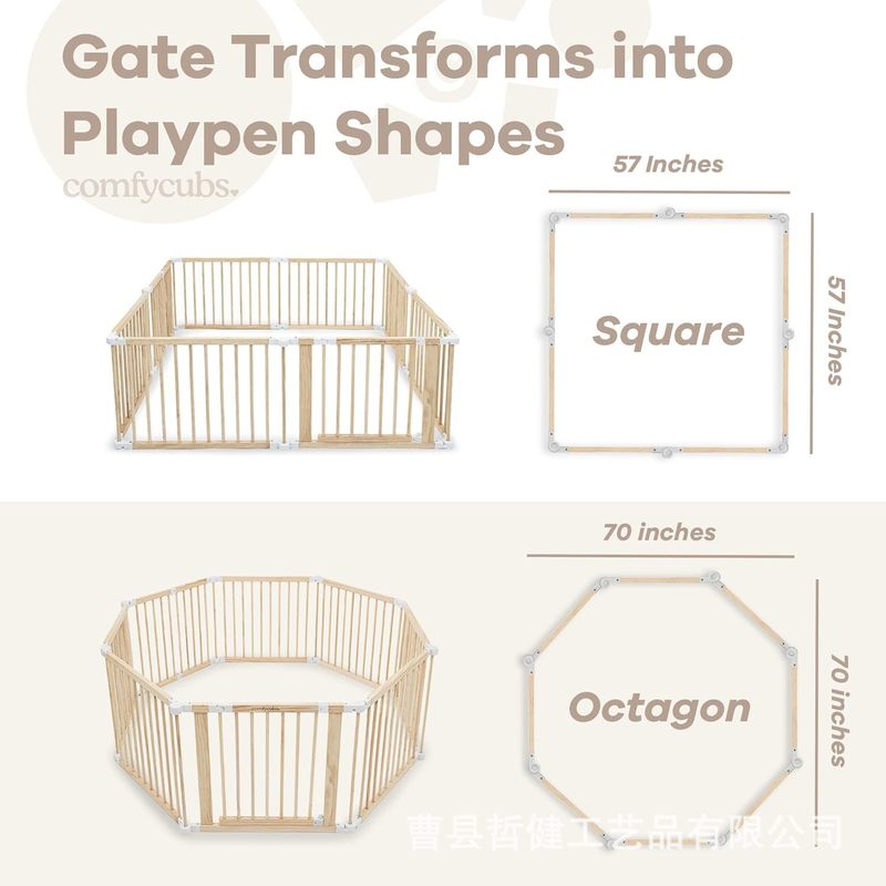 家庭用木製ベビー安全フェンス折りたたみ木製子供用プレイフェンスベビークライミングマットガードレール|undefined