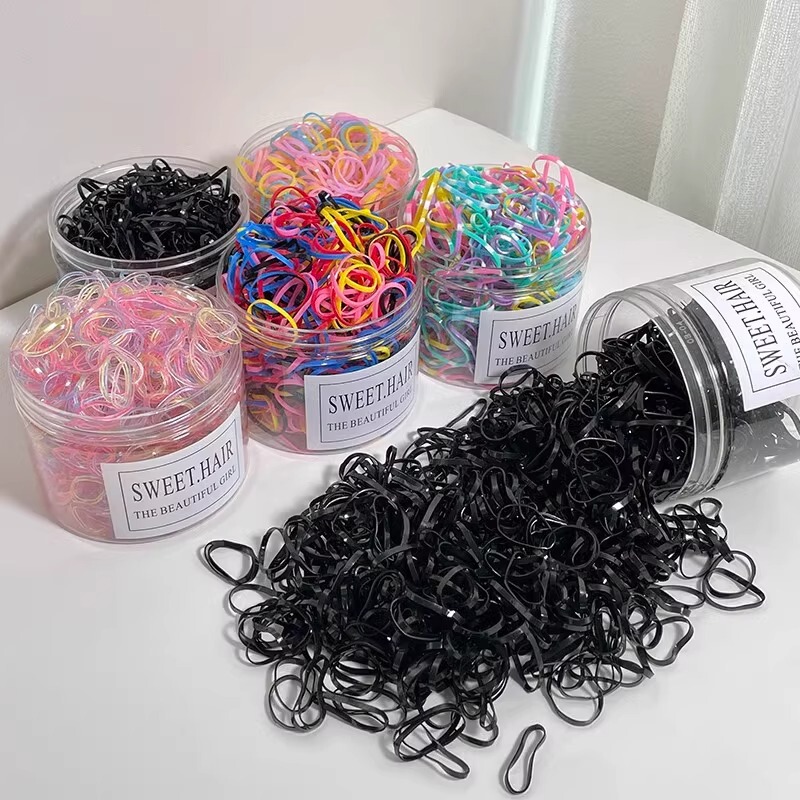Black Disposable Rubber Band Headband Hair Rope Hair Rubber Band High Elastic Kidsren's Hair Band Hair Accessories Headdress for Women