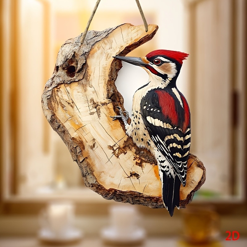 Colgantes de madera creativa transfronteriza pájaros 2D decoración de pared colgantes decoración listados decoración de artículos de fiesta artesanía