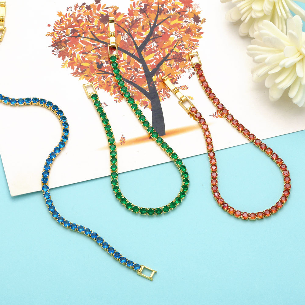 Fashion Geometric Copper Bracelets Zircon Copper Bracelets