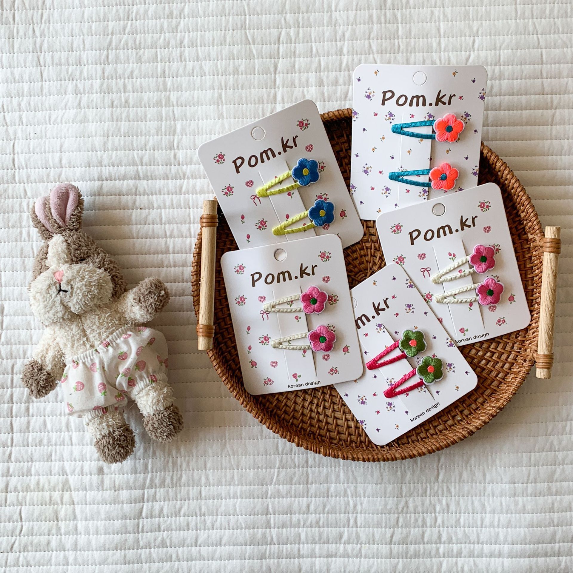 Caña de pera ropa para niños niña flor horquilla 2025 nuevo color sólido para niños dulce y lindo flequillo bb horquilla para bebé