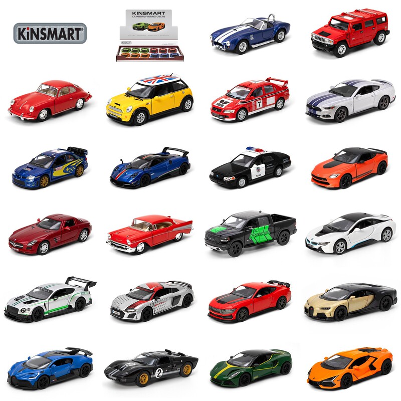 KiNSMART Zhiguan alloy toy car model 5 inch 1:36 racing classic car pickup truck bulk
