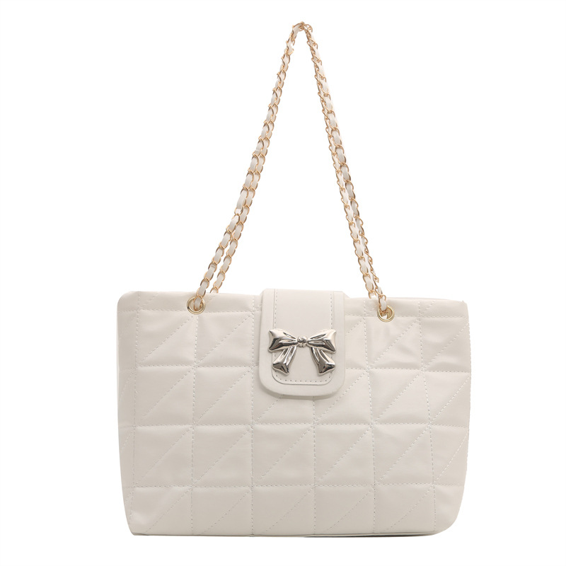 Bolso de cadena de diamante suave de alta calidad bolso de alta capacidad de alta capacidad 2024 nuevo bolso de hombro de moda de todo fósforo bolso grande