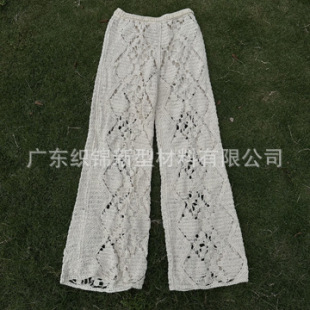 Retro Cut Out Embroidered Coarse Cotton Fabric Fabric All-Over Clothing Pants Fashion National Style Y8665